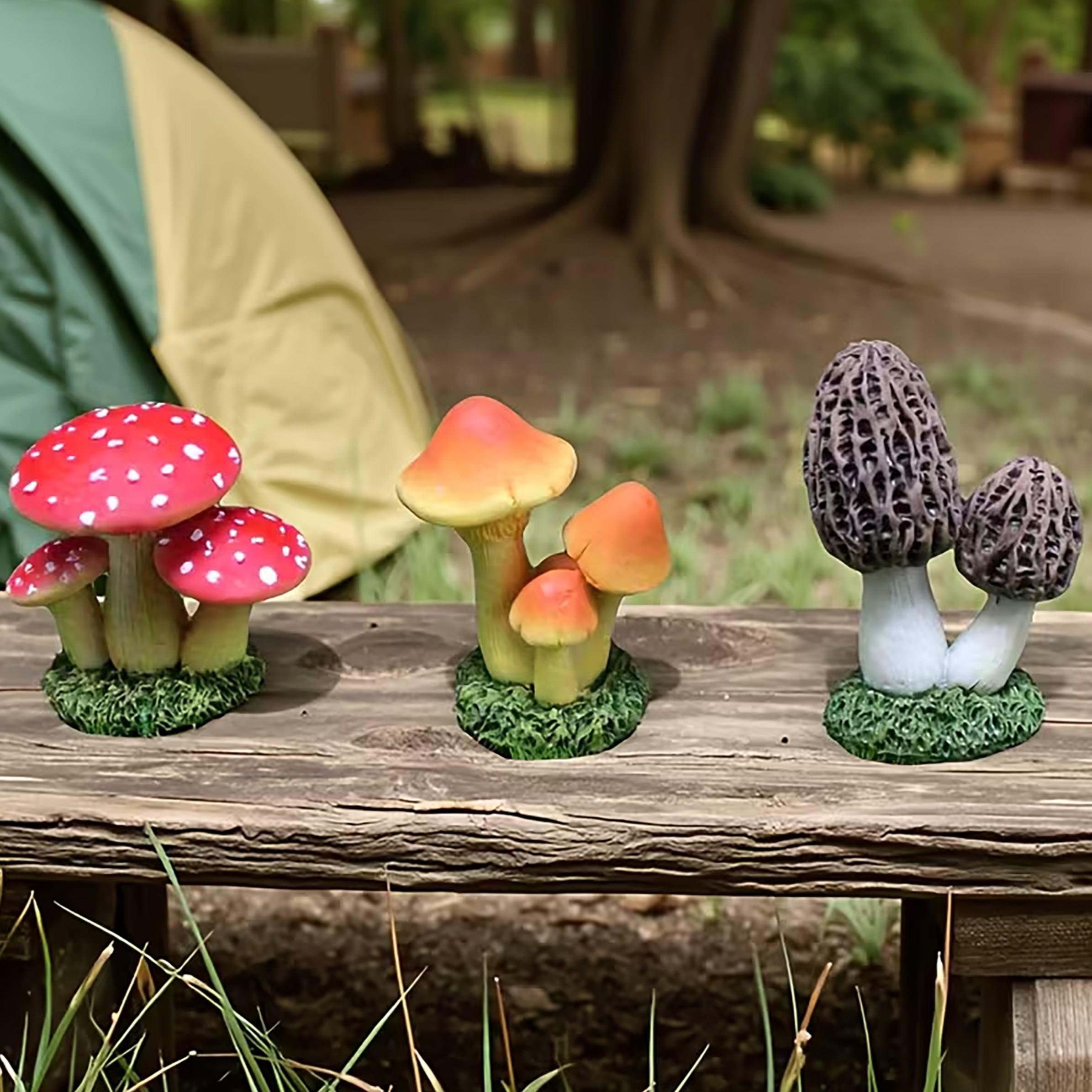 Terrarium Moss Art - 1세트 3개입 인조 버섯 장식 모스