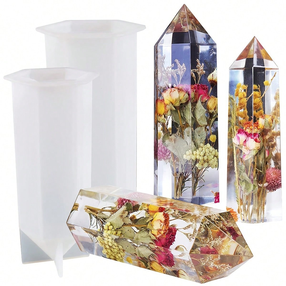Flower Preservation Resin - 1Pcs 크리스탈 타워 수지 실리콘 몰드,