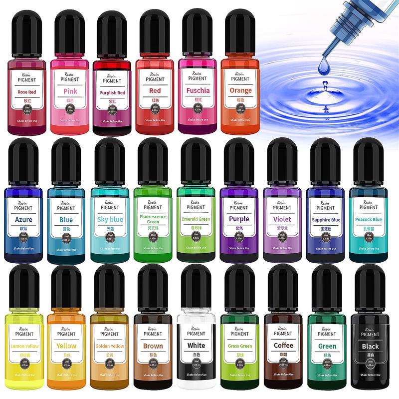 Resin Dye Alcohol - 24 색 아트 잉크 알코올 수지