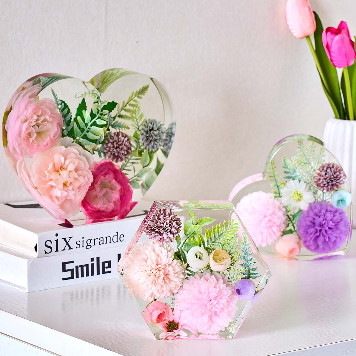 대형 사랑 모양 실리콘 몰드 DIY 하트 육각형 에폭시 - Flower Preservation Resin 리뷰 및 가격