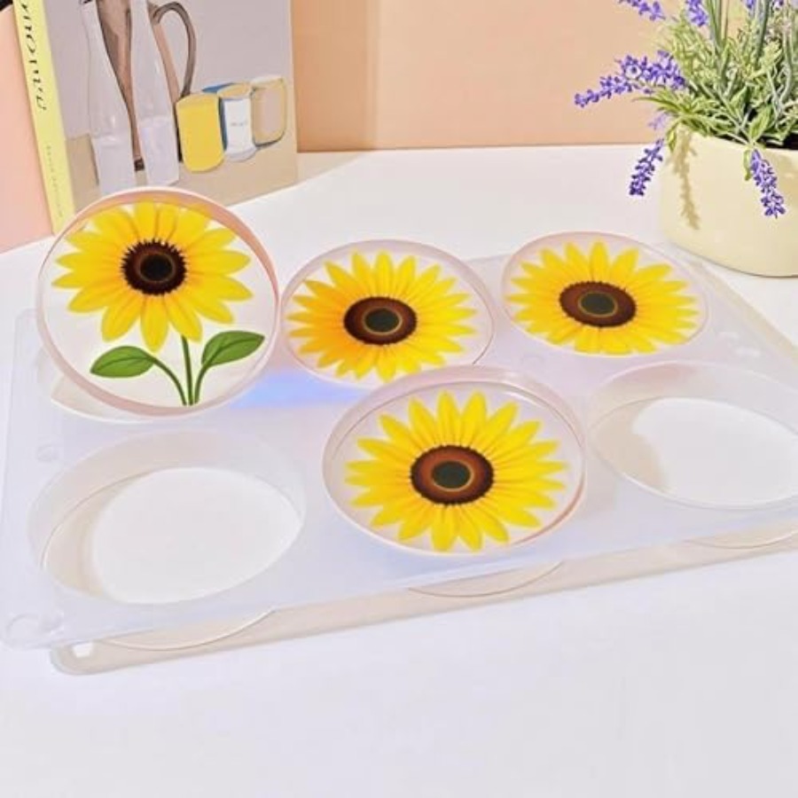 6구 딥 라운드 코스터 실리콘 몰드 (에폭시 레진용), - Flower Preservation Resin 리뷰 및 가격