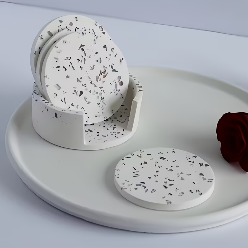 5개의 원형 코스터 실리콘 몰드 세트, 석고 코스터 몰 - Serving Tray Mold 리뷰 및 가격