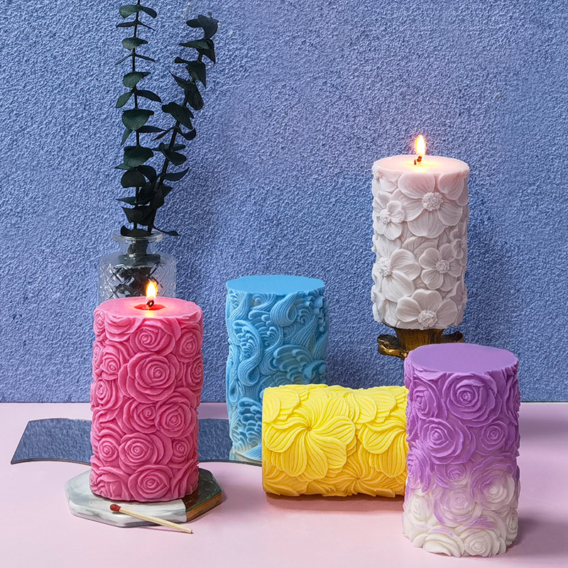 바다 물결 원통형 아로마 캔들 실리콘 몰드 DIY 장미 - Resin Ocean Wave Mold 리뷰 및 가격