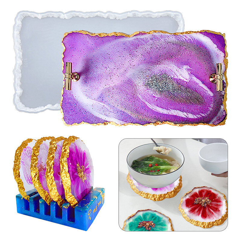 DM413 Drusy 코스터 수지 금형 Geode 에폭 - Geode Mold Silicone 리뷰 및 가격