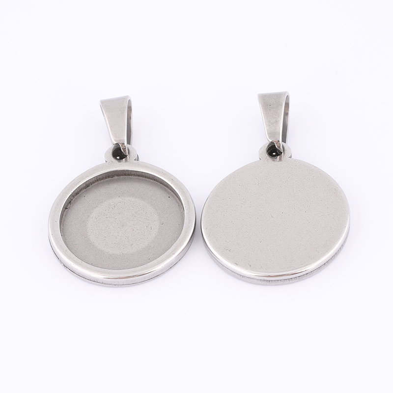 10pcs 15mm 라운드 카보 숑 기본 설정 스테인레 - Bezels Set Pendant 리뷰 및 가격