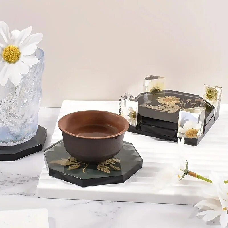 코스터 수지 금형 세트에는 1pc 코스터 보관 상자 금 - Serving Tray Mold 리뷰 및 가격