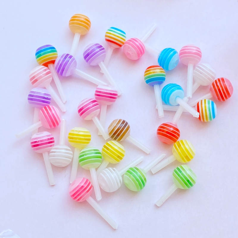 40Pcs 새로운 귀여운 혼합 작은 롤리팝 수지 입상  - Flower Preservation Resin 리뷰 및 가격